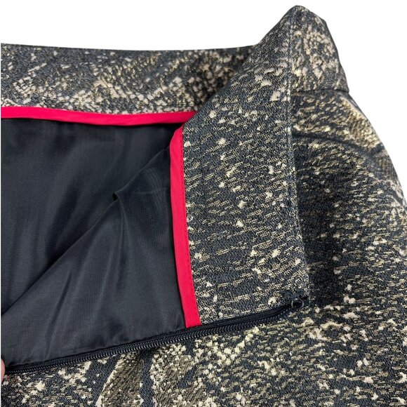 Worthington Metallic Gold Snakeskin Print Lined Skirt Size 4 - Picture 11 of 16